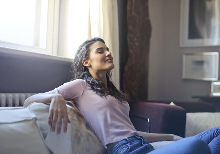 Vrouw relaxed
